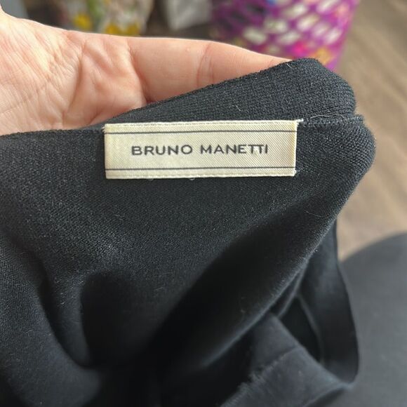 Bruno Manetti Black Scoop Neck Sweater Sz 40 (Small) - Picture 4 of 6